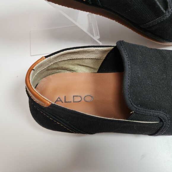 Aldo Decarli-97 Slip-On Shoes Size Men's 9.5 Black Canvas - Picture 6 of 16